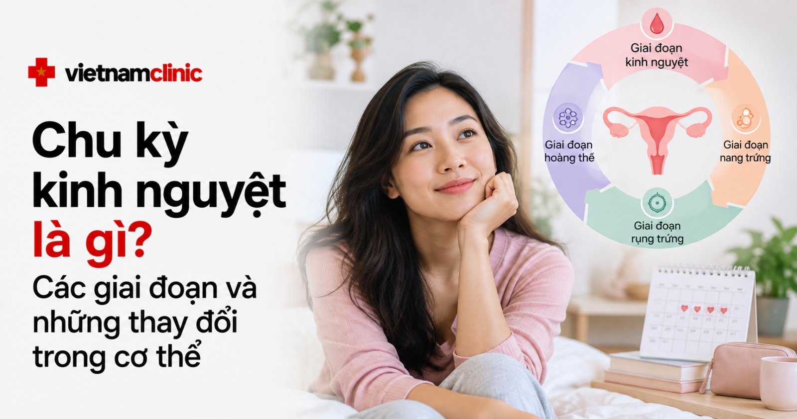 Chu kỳ kinh nguyệt là gì? Các giai đoạn và những thay đổi trong cơ thể