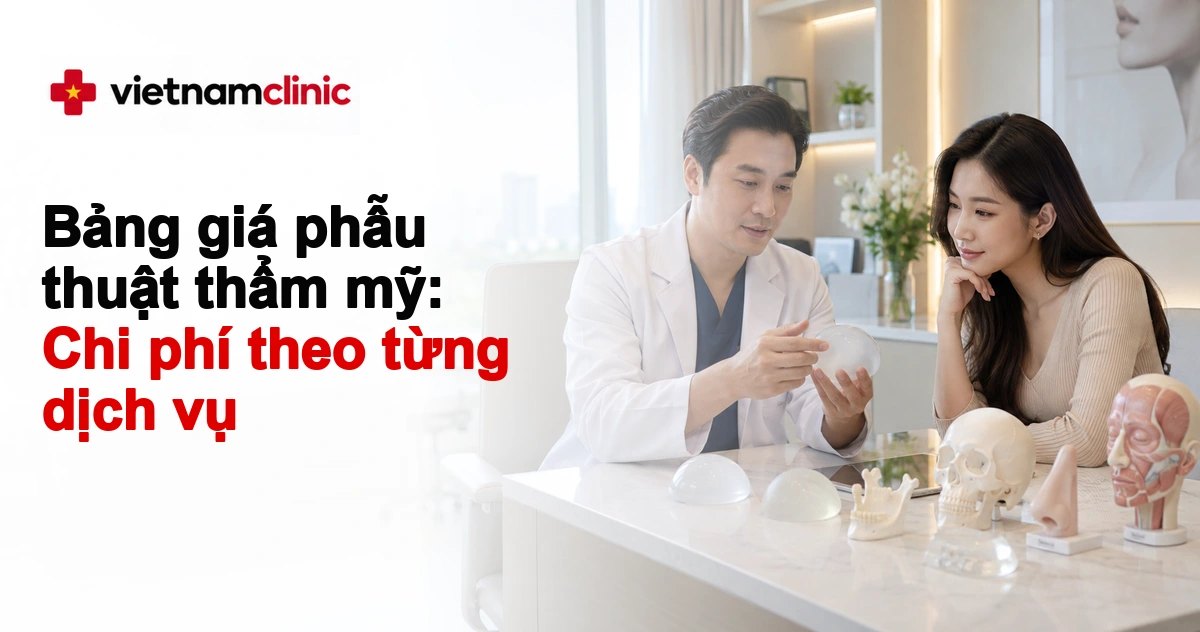 Bảng giá phẫu thuật thẩm mỹ: Chi phí theo từng dịch vụ